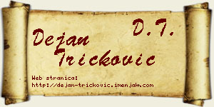 Dejan Tričković vizit kartica